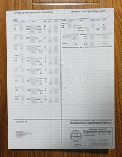 University of California Davis transcript