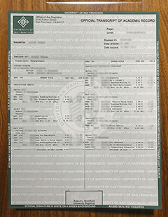 University of San Francisco transcript