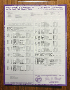 University of Washington transcript