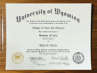 University of Wyoming diploma