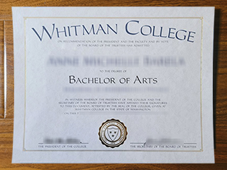 Whitman College diploma