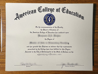 American College of Education diploma