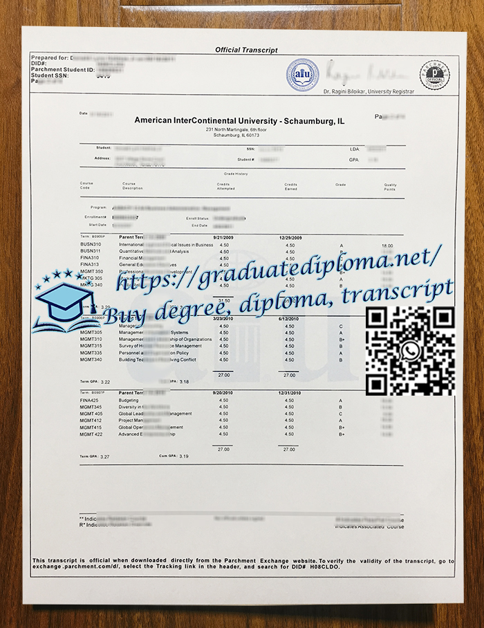 American-InterContinental-University-transcript