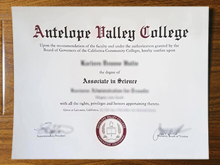 Antelope Valley College diploma