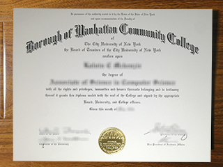 Borough of Manhattan Community College diploma