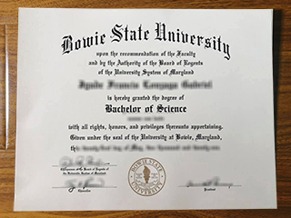 Bowie State University diploma