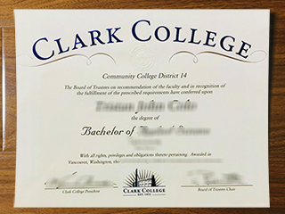 Clark College diploma