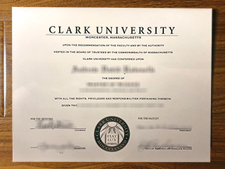 Clark University diploma