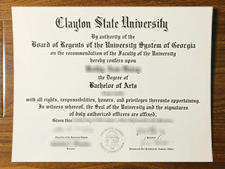Clayton State University diploma
