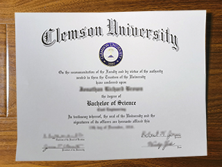 Clemson University diploma