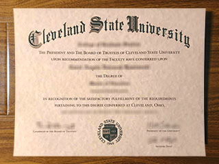 Cleveland State University diploma