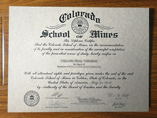 Colorado School of Mines diploma