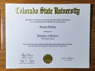 Colorado State University diploma