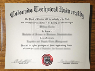 Colorado Technical University diploma