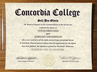 Concordia College diploma