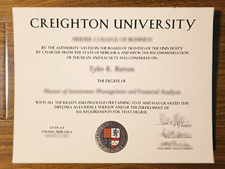 Creighton University diploma