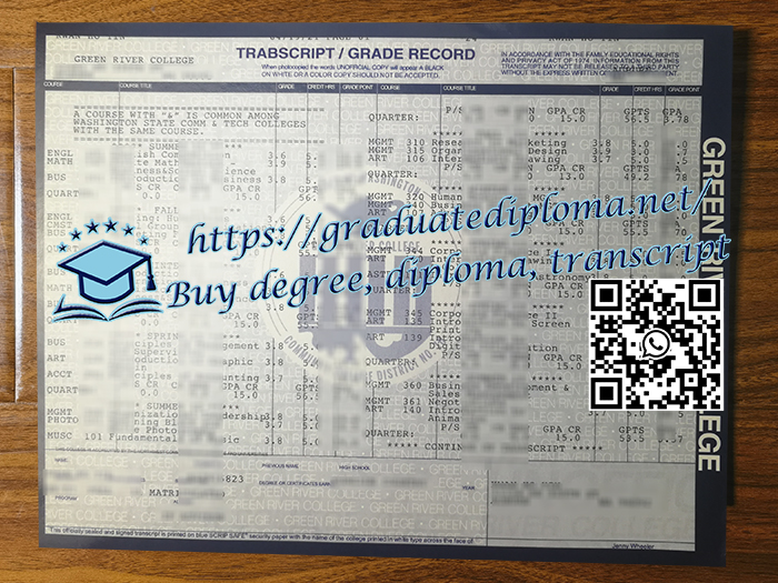 Green River College transcript