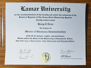 Lamar University diploma