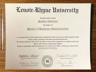 Lenoir–Rhyne University diploma