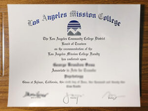 Los Angeles Mission College diploma