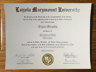 Loyola Marymount University diploma