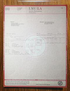 Loyola Marymount University transcript