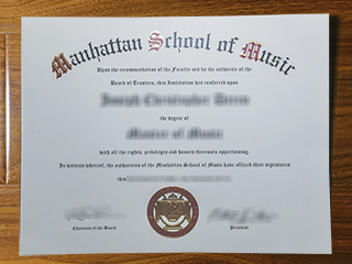 Manhattan School of Music diploma