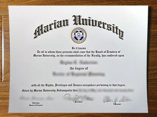 Marian University diploma