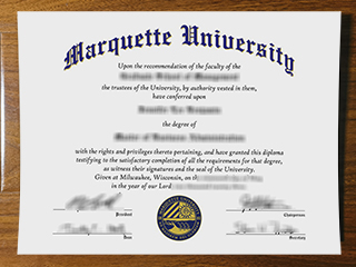 Marquette University diploma
