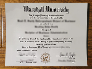 Marshall University diploma