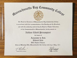 Massachusetts Bay Community College diploma
