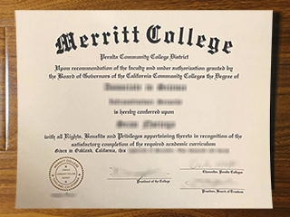 Merritt College diploma