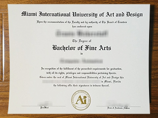 Miami International University of Art and Design diploma