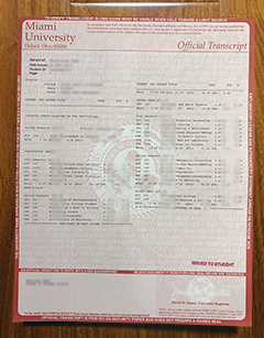 Miami University transcript