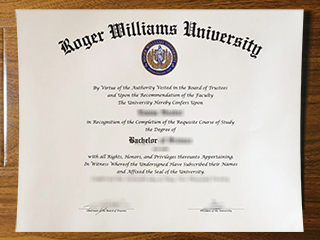 Roger Williams University diploma