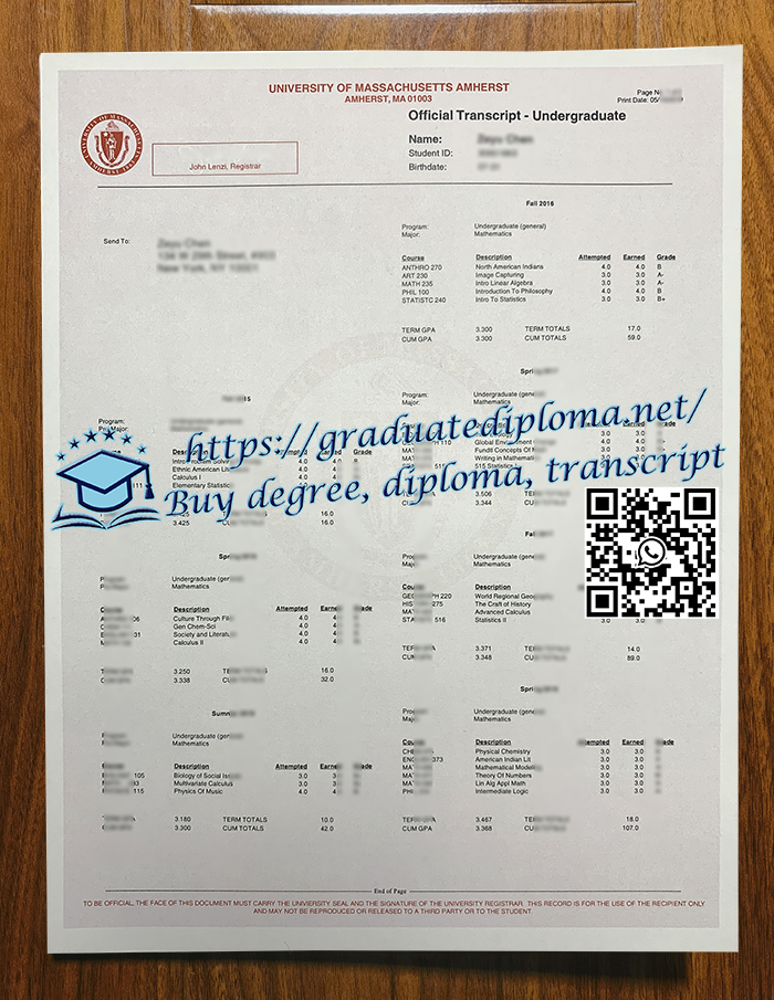 UMass Amherst transcript