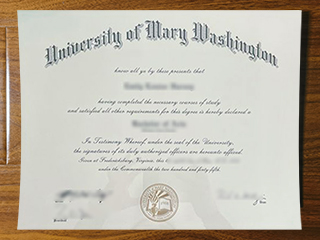 University of Mary Washington diploma