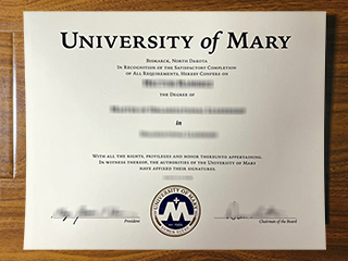 University of Mary diploma
