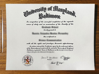 University of Maryland Baltimore diploma