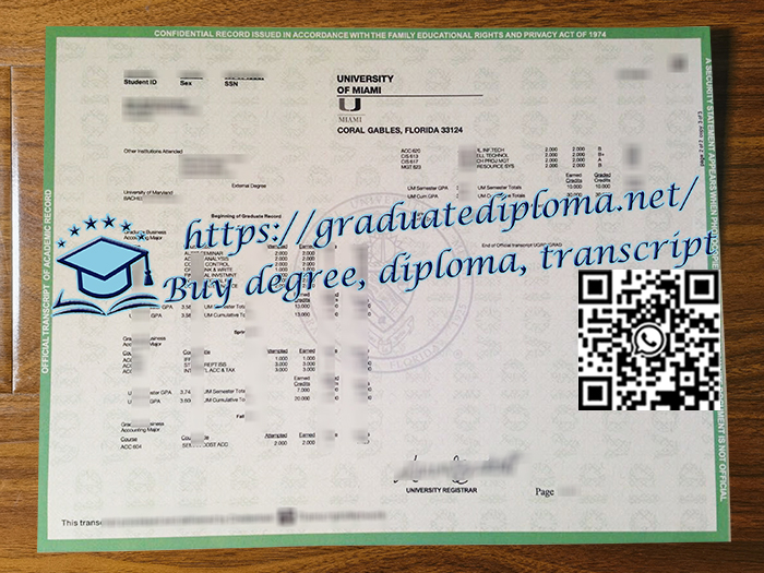 University-of-Miami-transcript