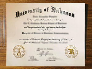 University of Richmond diploma
