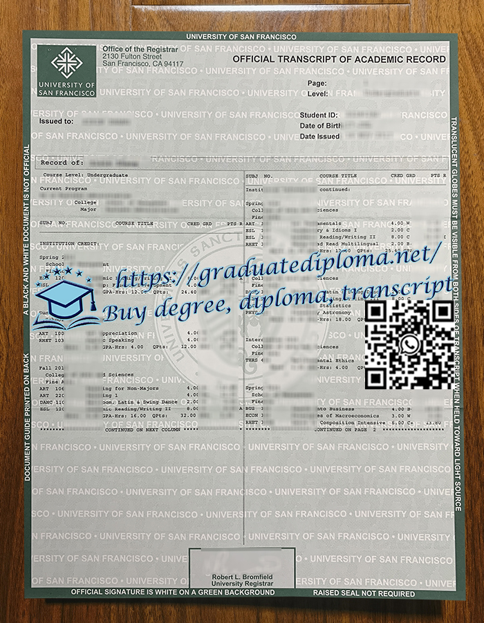 University-of-San-Francisco-transcript