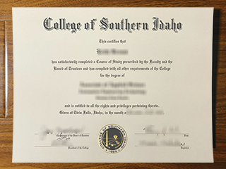 College of Southern Idaho diploma