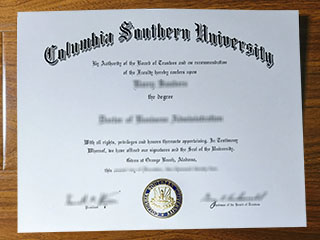 Columbia Southern University diploma