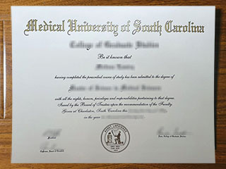 Medical University of South Carolina diploma