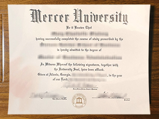 Mercer University diploma