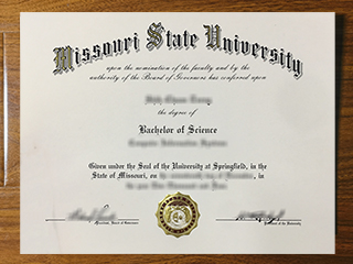 Missouri State University diploma