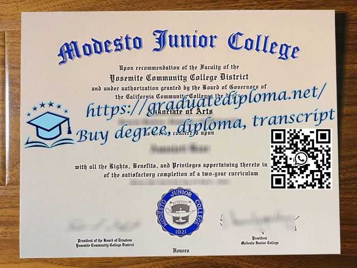 Modesto Junior College degree