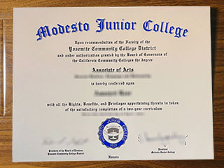 Modesto Junior College diploma