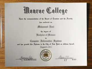 Monroe College diploma